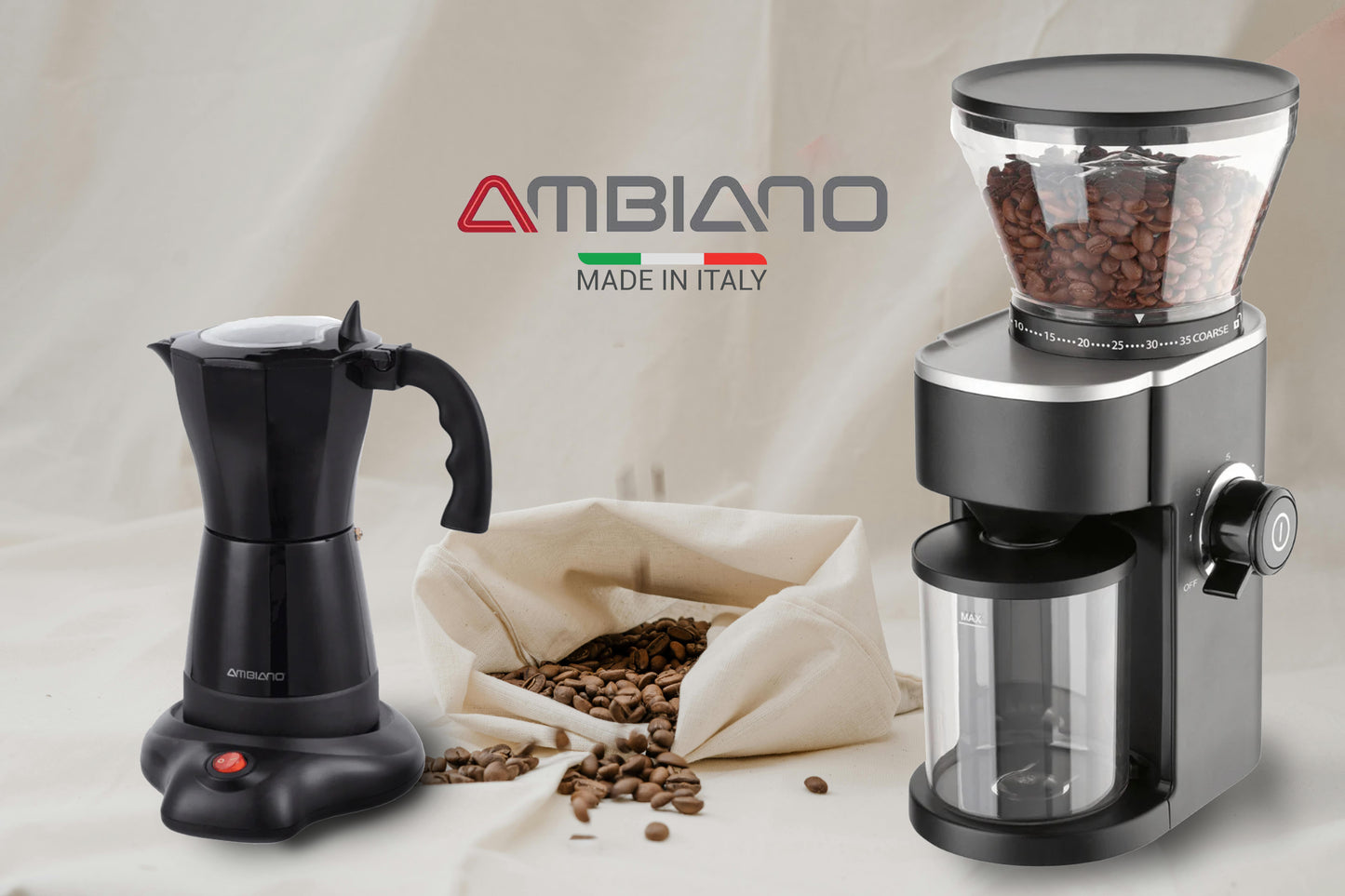 AMBIANO Coffee Grinder & Espresso maker