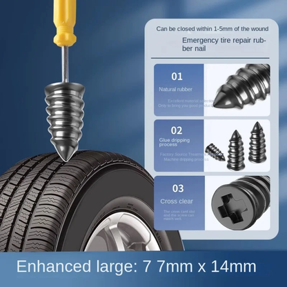 20pcs Tires Puncture Fixing Rubber Screws
